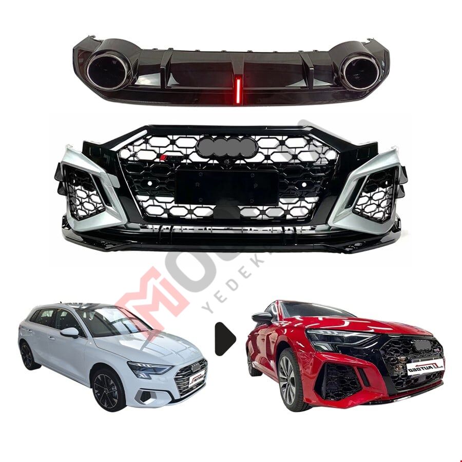 RS3 BODY KIT (ÖN TAMPON+ARKA DİFÜZÖR) A3 2021-