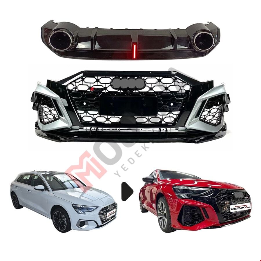 RS3 BODY KIT (ÖN TAMPON+ARKA DİFÜZÖR) A3 2021-