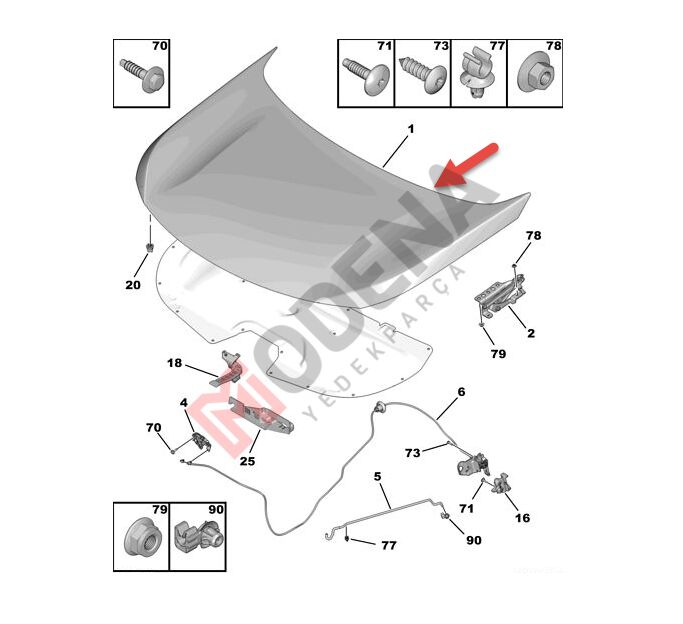 MOTOR KAPUTU PG 3008 2016-