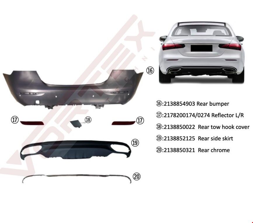 ARKA TAMPON SET DOLU EXCLUSIVE W213 2020-