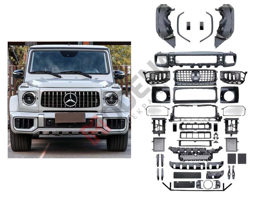 YENİ G63 AMG ÖN TAMPON SETİ W465 2019-2026 (KROM)