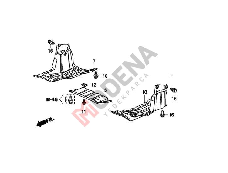 MOTOR ALT MUHAFAZA ( 3 PARÇA ) CİTY 2009-
