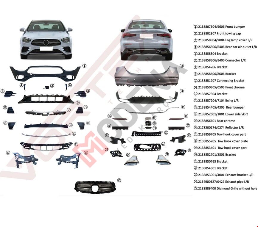 AMG BODY KIT (ÖN-ARKA TAMPON-PANJUR ) W213 2020-