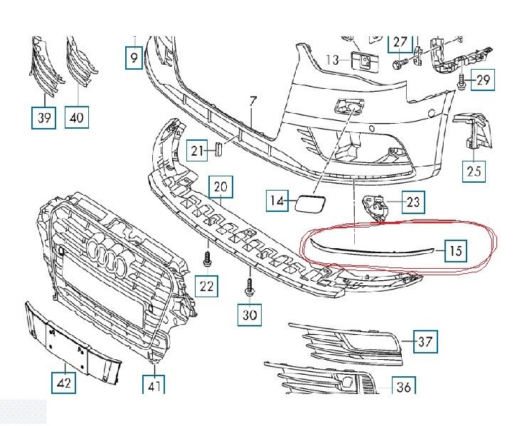 ÖN TAMPON KAŞI SAĞ ( SEDAN ) A3 2013-