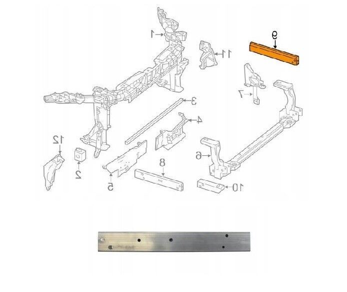 ÖN PANEL BRAKETİ ( ALÜMİNYUM ) SOL W246/W176 2013-