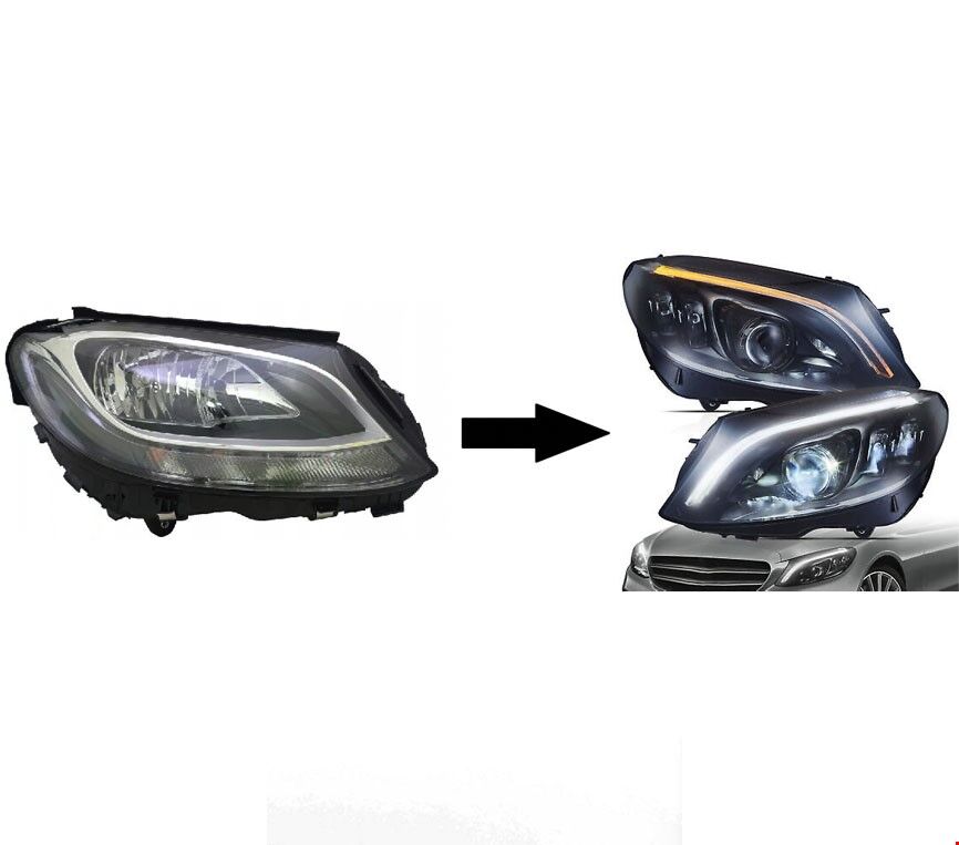 W205 2014- HALOJEN İÇİN 2019- LED FAR DÖNÜŞÜM SETİ