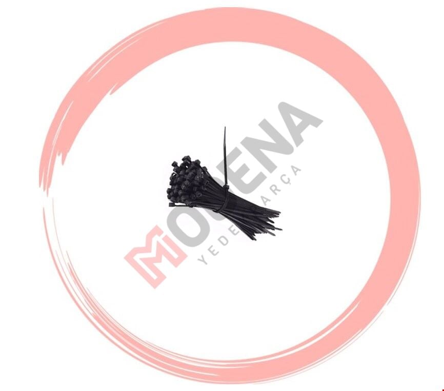 KABLO BAĞI SİYAH 7,6mm x 380mm (100LÜ PAKET)