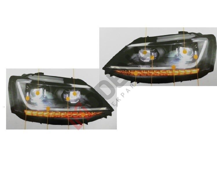 ÖN FAR SETİ (DOUBLE ÇİFT U LEDLİ) JETTA 2011-