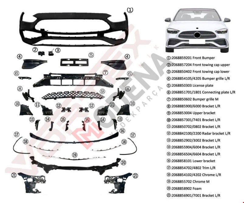ÖN TAMPON SET AMG (PANJUR HARİÇ) W206 2021-