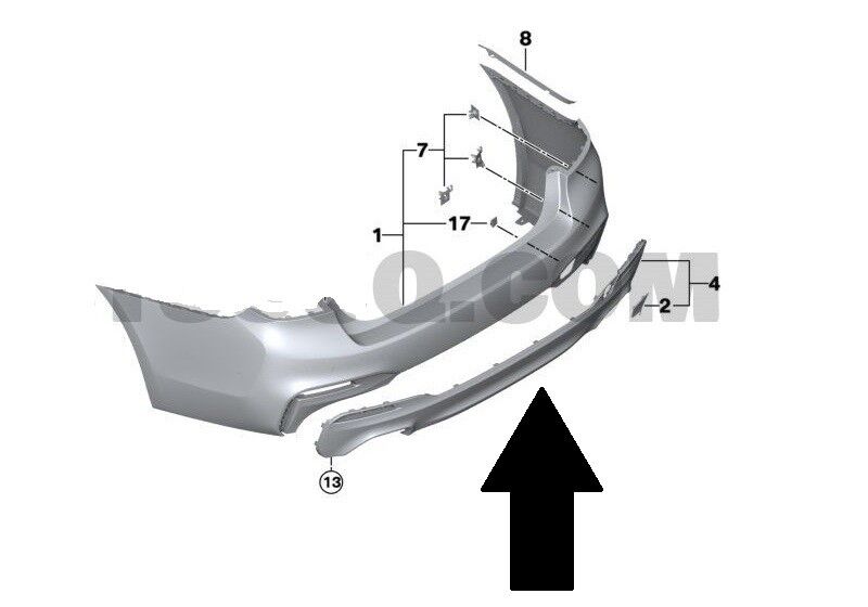 ARKA TAMPON DİFÜZÖRÜ M-TECH G30 2017-