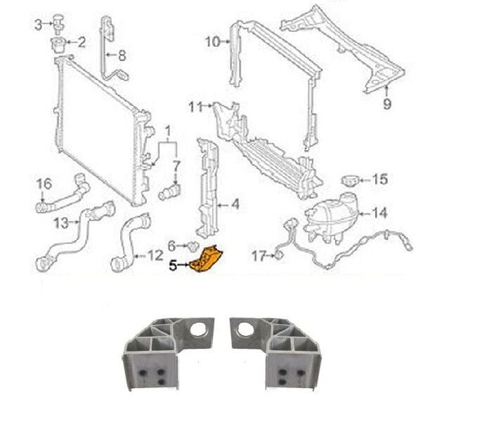 RADYATÖR AYAĞI SOL (ALÜMİNYUM) W205 2014-