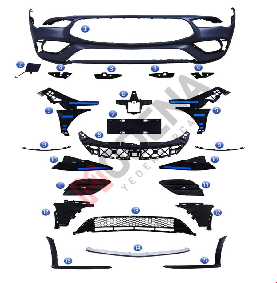ÖN TAMPON SET ( PANJURSUZ ) AMG W118 2020-